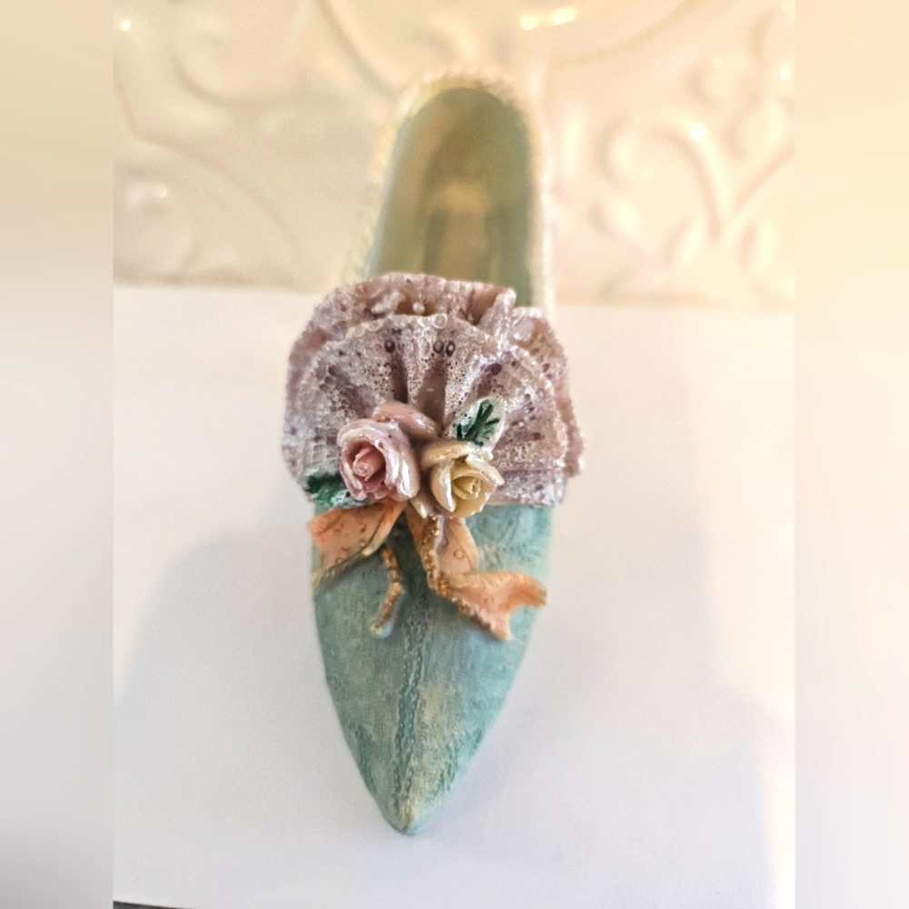 Green and Pink Ceramic Art Piece